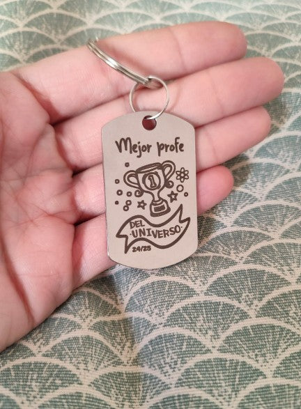 Llavero de acero - Mejor profe del universo