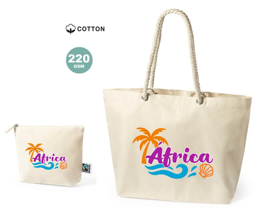 Pack bolso playa + neceser personalizado